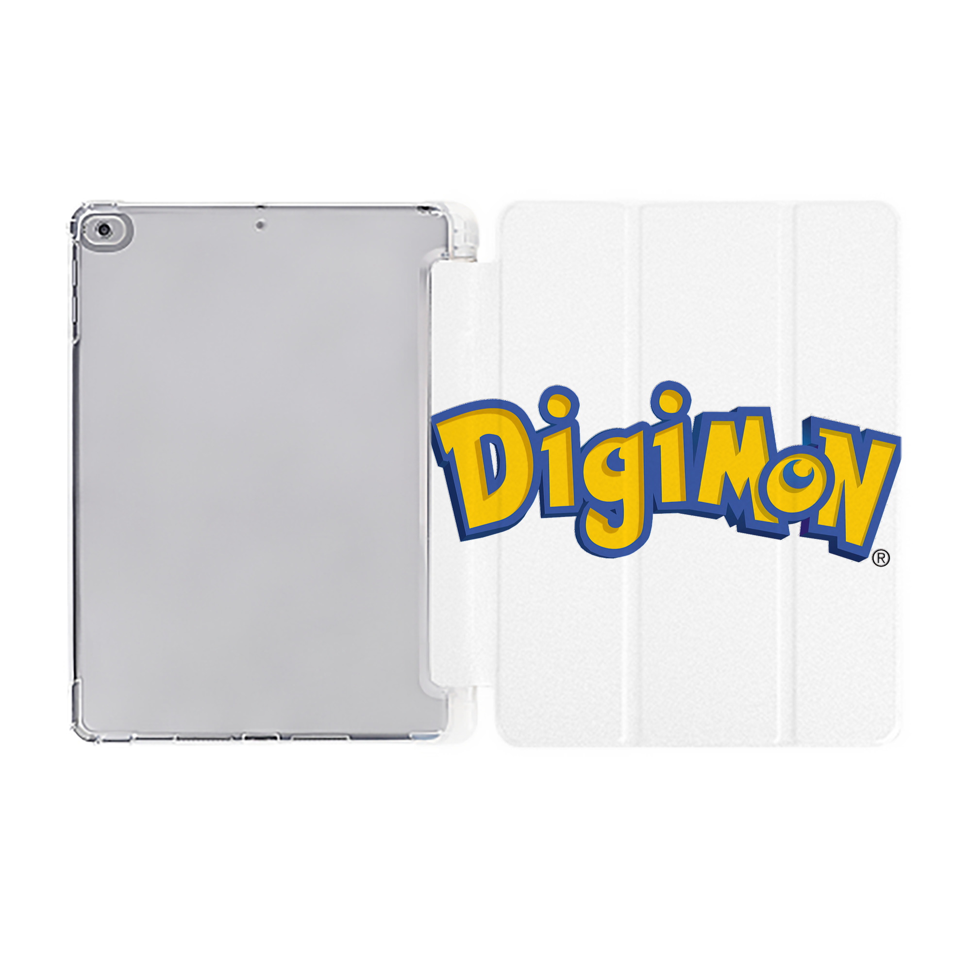 （画像用） Digimon デジタルモンスター/デジモン IPad ケース ペン収納付き 三つ折りスタンド PUレザー×シリコン 対応機種9.5/10.5/10.9インチ